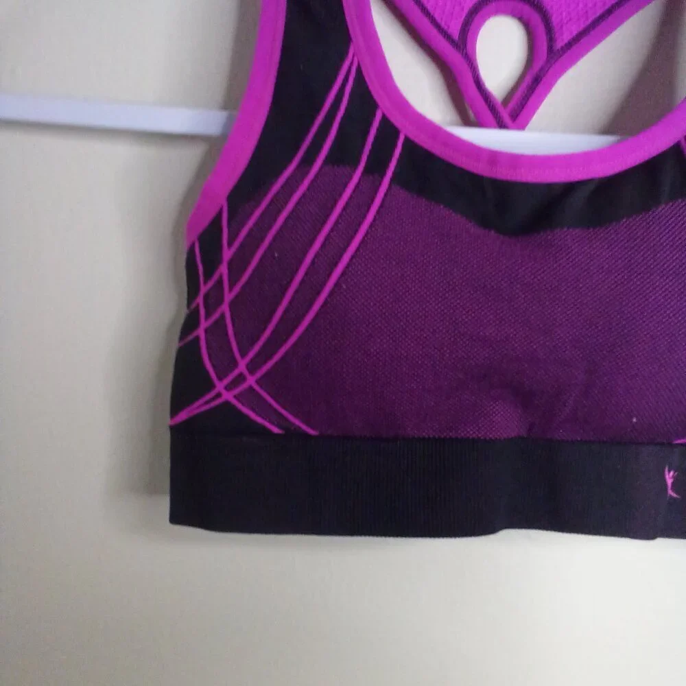 Danskin Now Sports Bra Women S Active Athletic Workout Purple Black